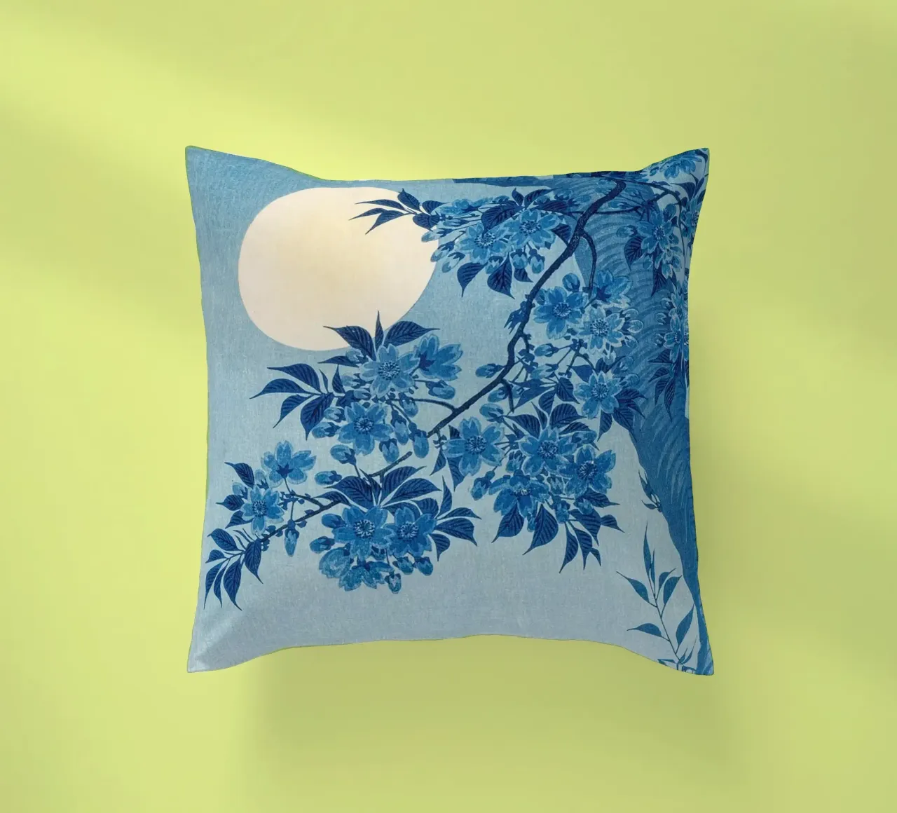 Ohara Koson - Ciliegio in fiore in una notte di luna cuscino da Old Masters
