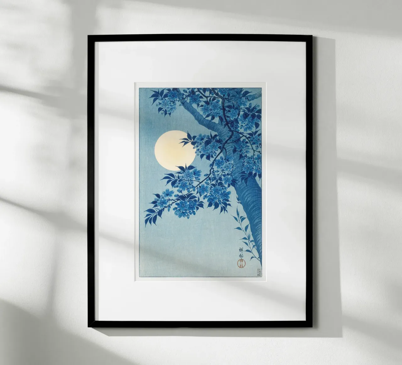 Ohara Koson - Ciliegio in fiore in una notte di luna poster da Old Masters