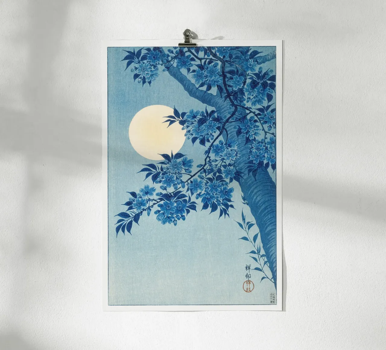 Ohara Koson - Ciliegio in fiore in una notte di luna poster da Old Masters