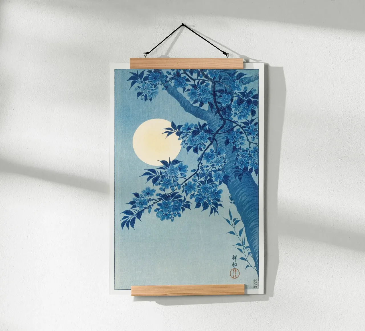 Ohara Koson - Ciliegio in fiore in una notte di luna poster da Old Masters