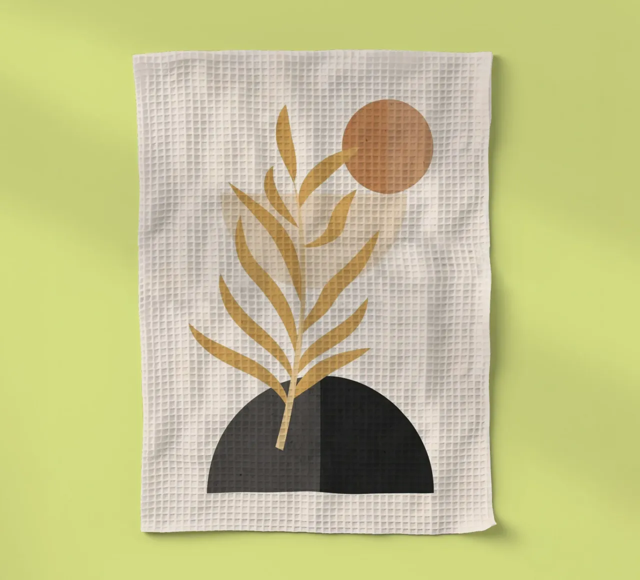 Abstract Minimal Plant 022 tea towel by ThingDesign
