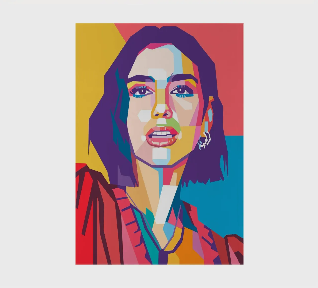 Dua Lipa pop art portrait notebook by Hantamrata