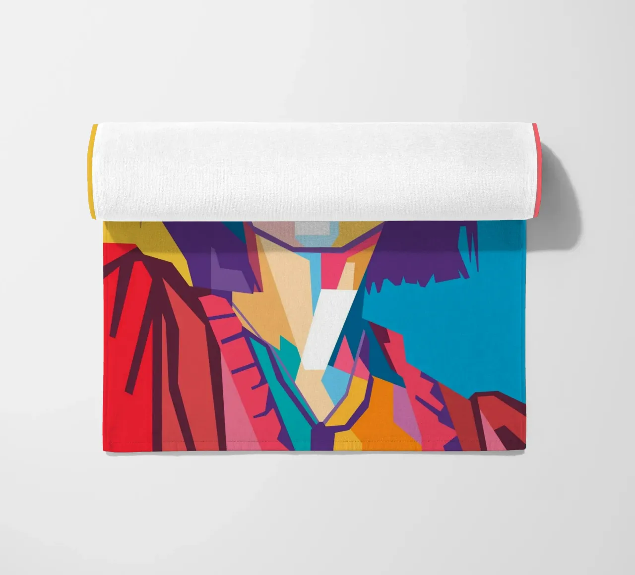 Dua Lipa pop art portrait beach towel by Hantamrata