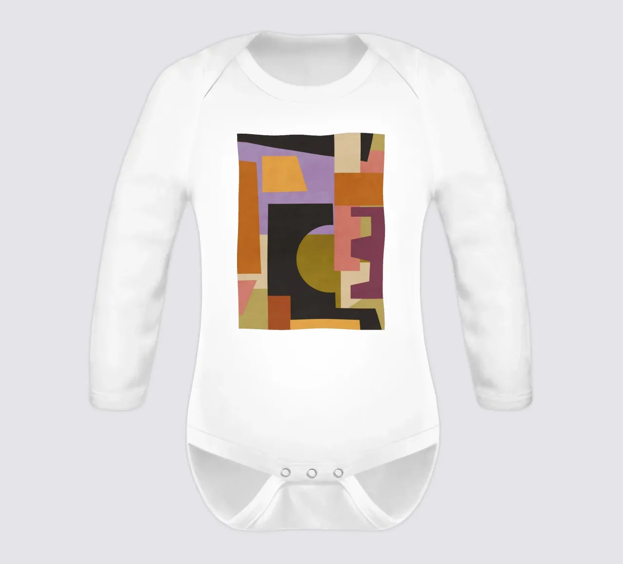 Modern Abstract Art 79 long-sleeve baby romper by ThingDesign