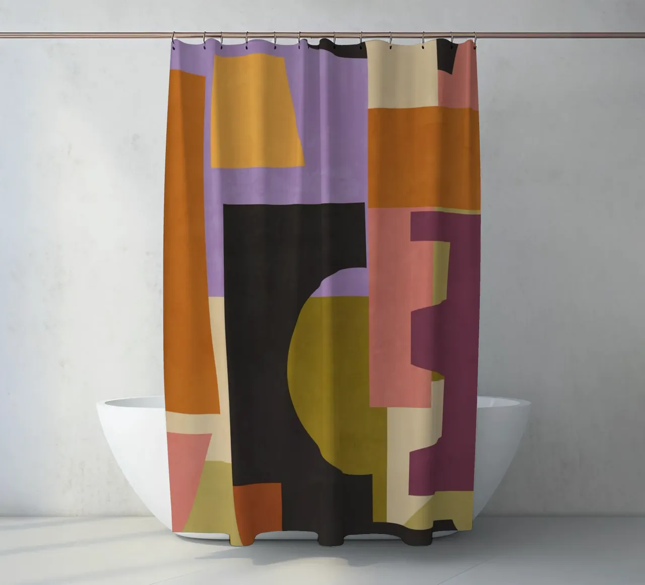 Moderne abstrakte Kunst 79 Duschvorhang von ThingDesign