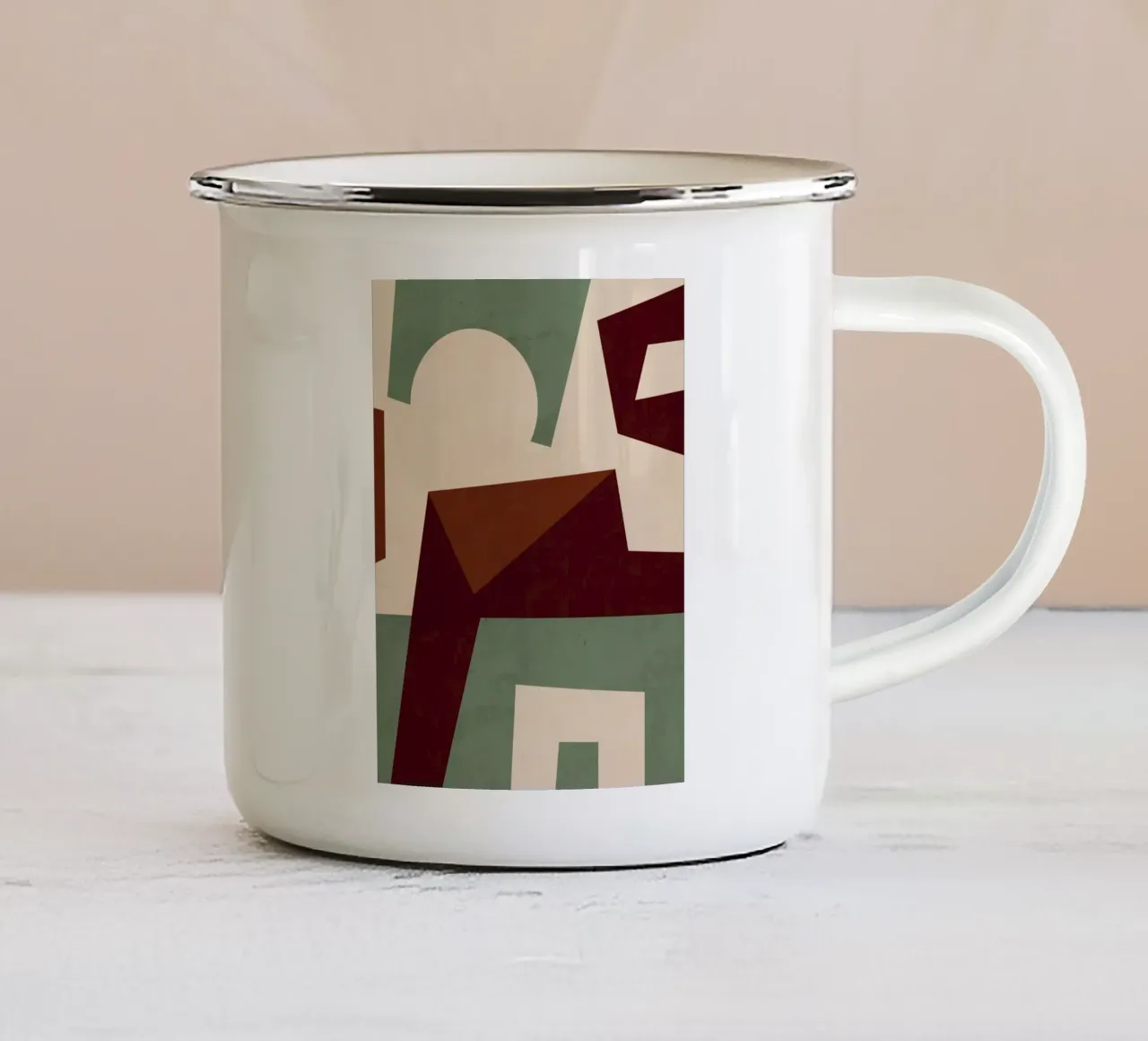 Abstract Art Shapes 023 enamel mug by ThingDesign