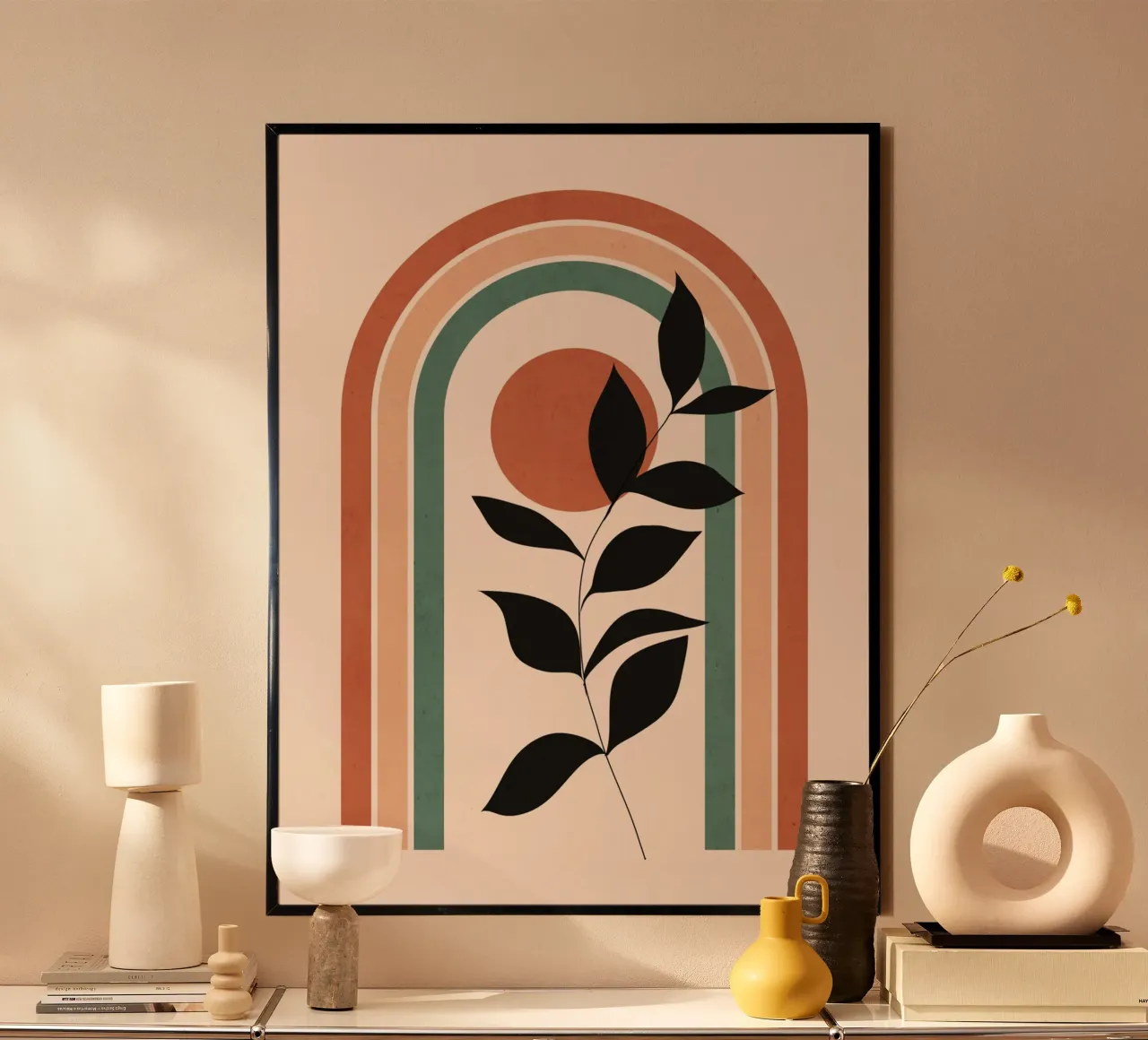 Abstrakte Kunst Minimal Pflanze 011 Poster von ThingDesign
