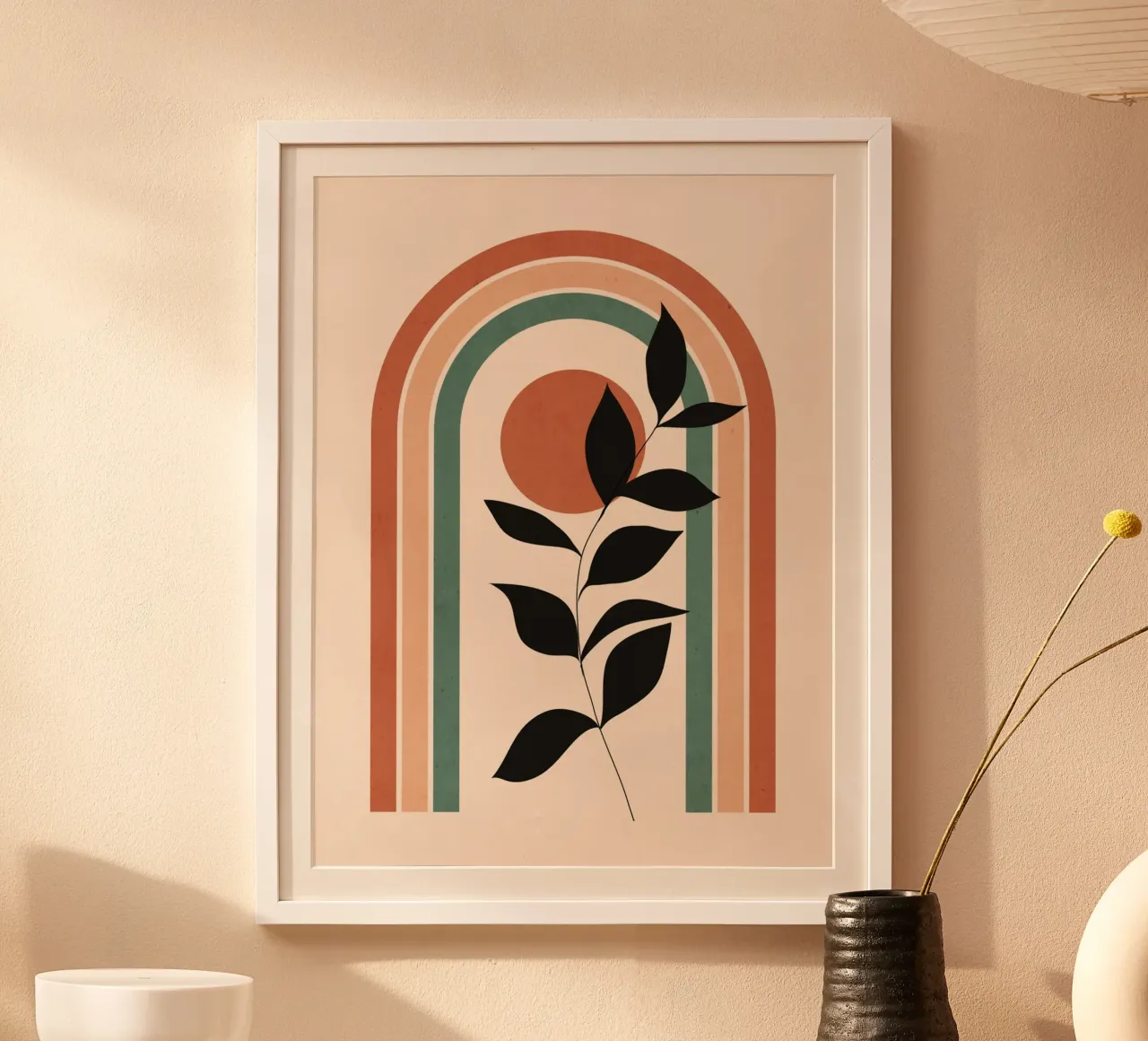 Abstrakte Kunst Minimal Pflanze 011 Poster von ThingDesign