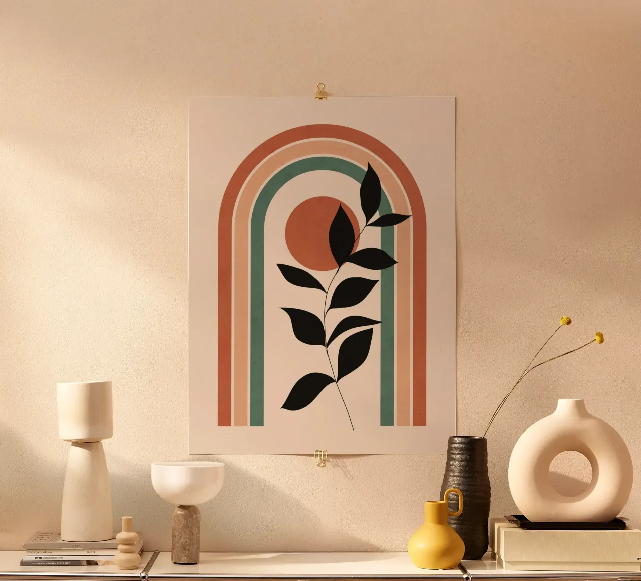 Abstrakte Kunst Minimal Pflanze 011 Poster von ThingDesign