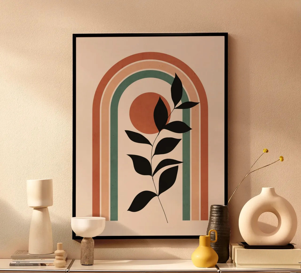 Abstrakte Kunst Minimal Pflanze 011 Poster von ThingDesign