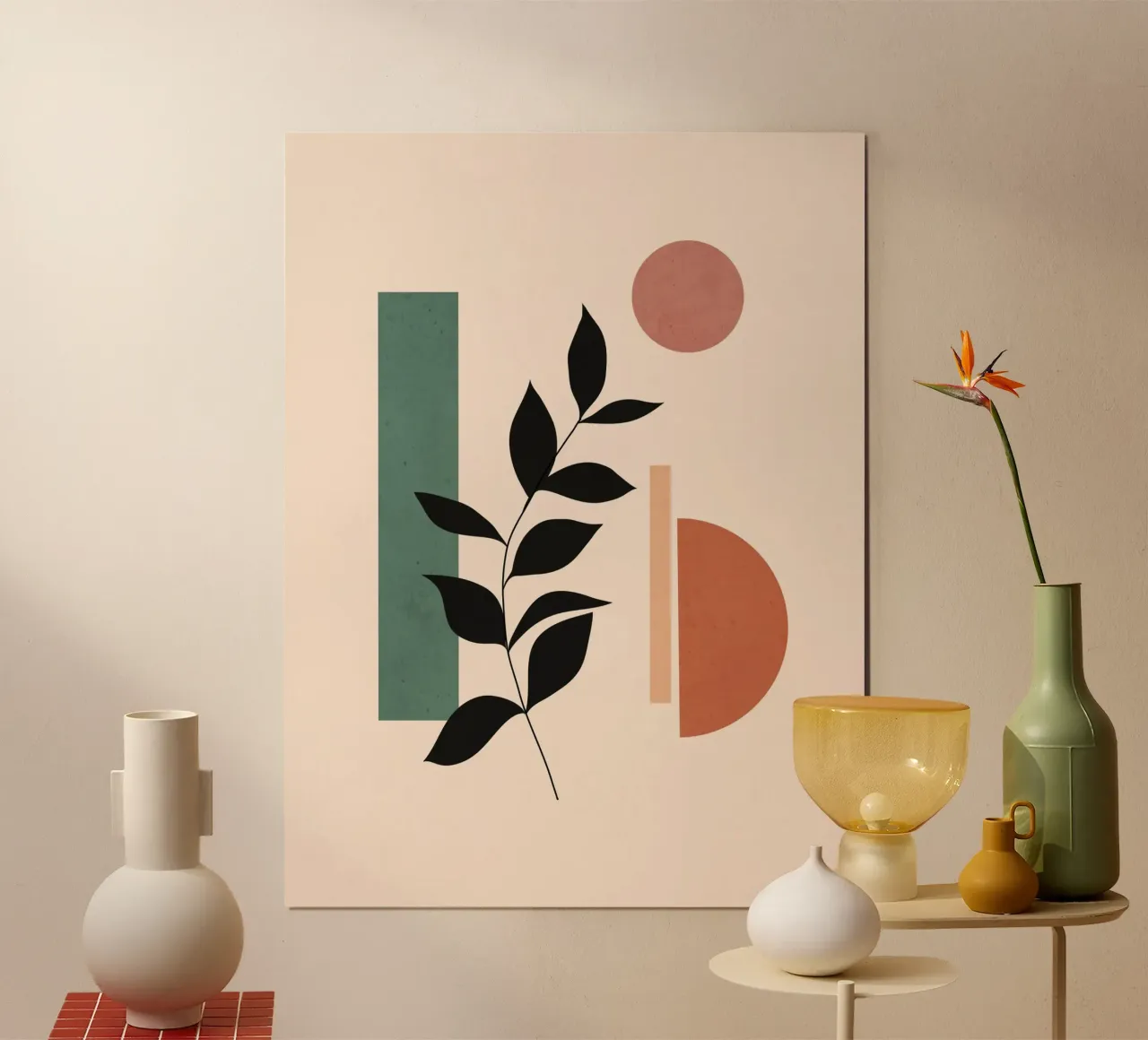 Abstrakte Kunst Minimal Pflanze 012 Hahnemühle von ThingDesign