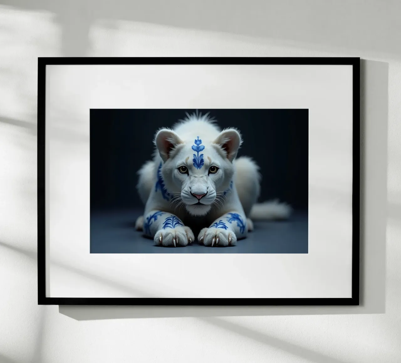Ritratto di leoncino blu di Delft carta hahnemühle da Hai Maivory