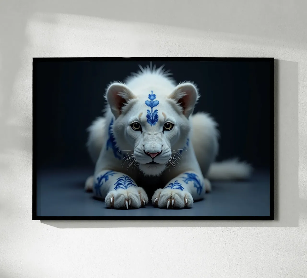 Ritratto di leoncino blu di Delft carta hahnemühle da Hai Maivory