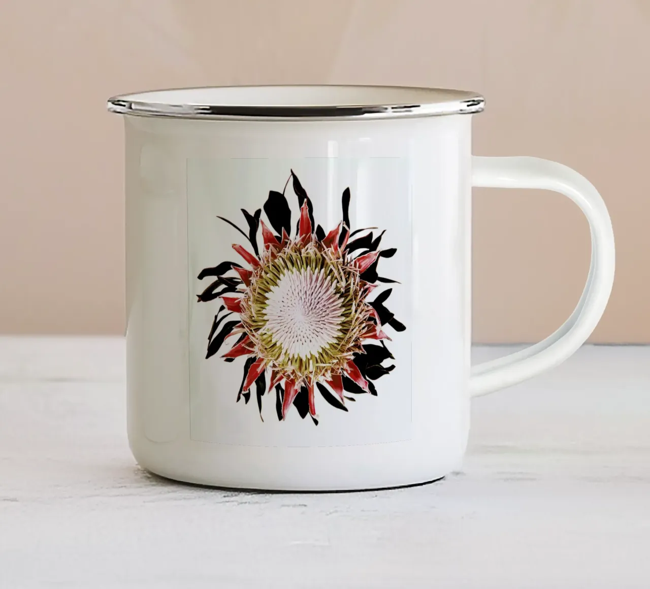 Classic Botanical Flowers 09 tazza in smalto da Shot By Clint