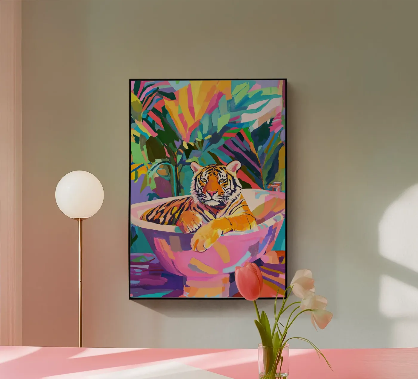 Tiger Acryl-Glas von Nikis Art Studio