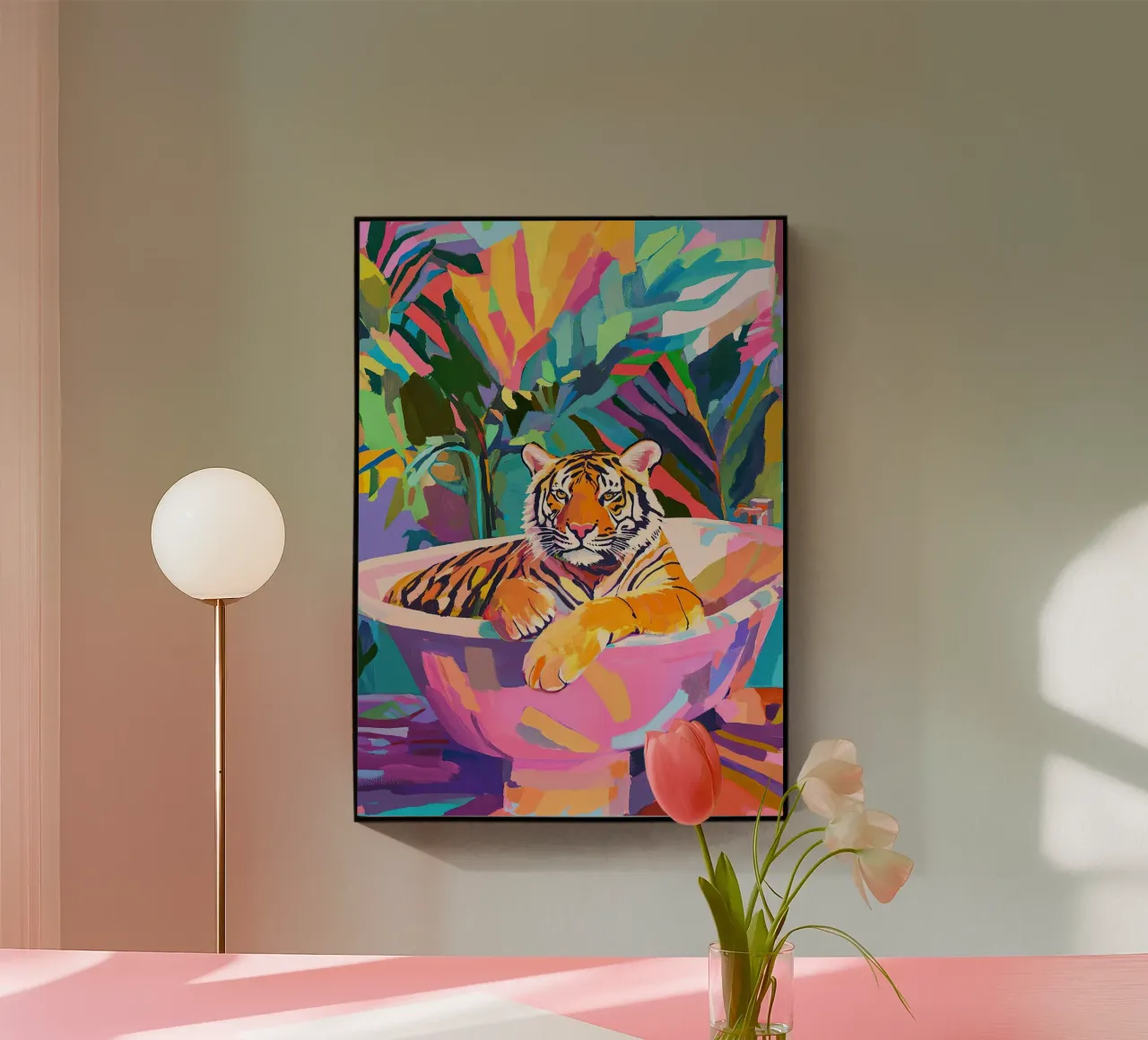Tiger acrylic glass by Nikis Art Studio