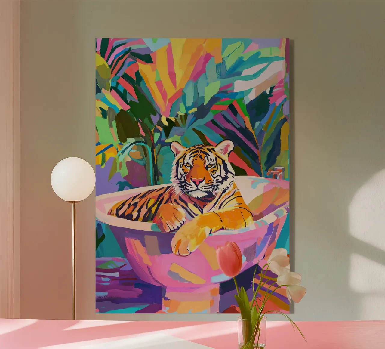 Tiger acrylic glass by Nikis Art Studio