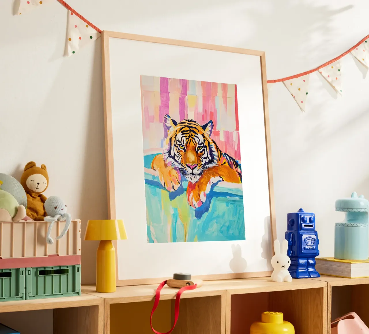 La tigre nella vasca da bagno carta hahnemühle da Nikis Art Studio