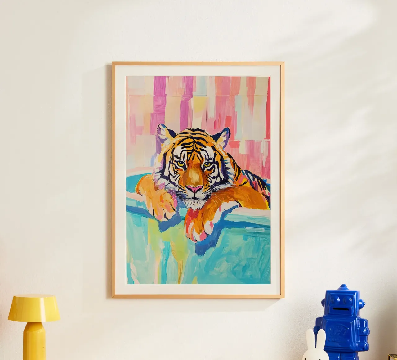 La tigre nella vasca da bagno carta hahnemühle da Nikis Art Studio