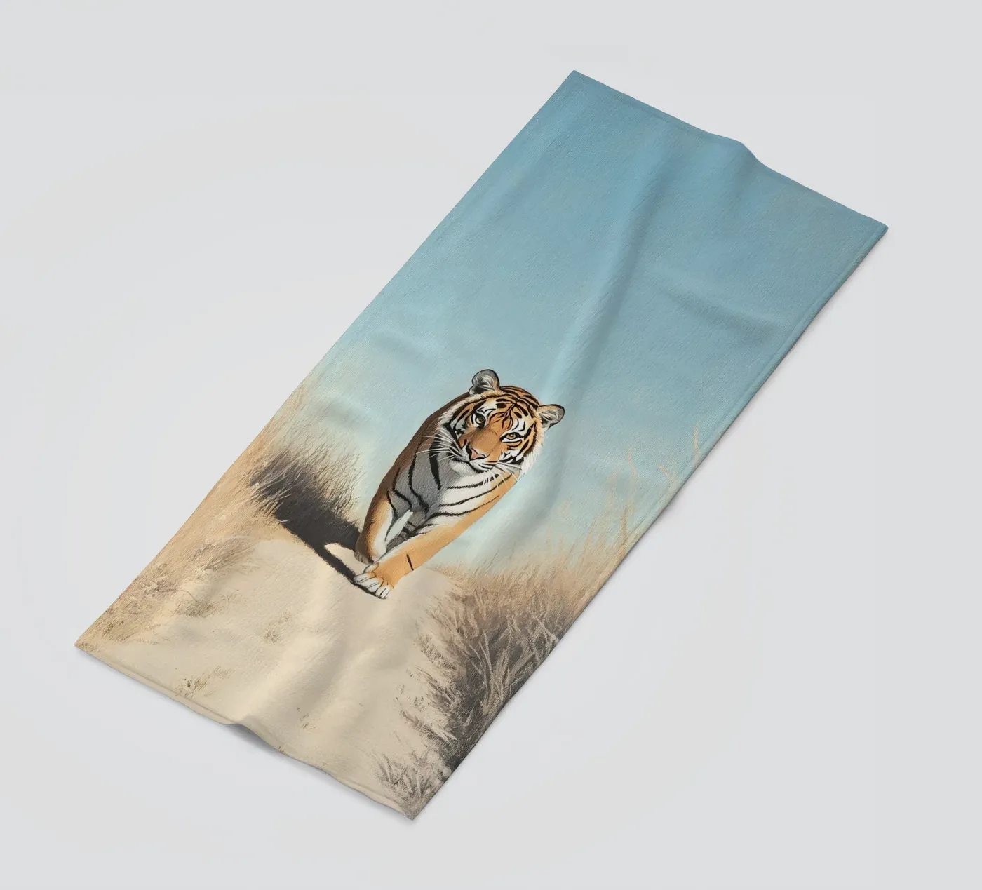 Tijger strandhanddoek van Nikis Art Studio