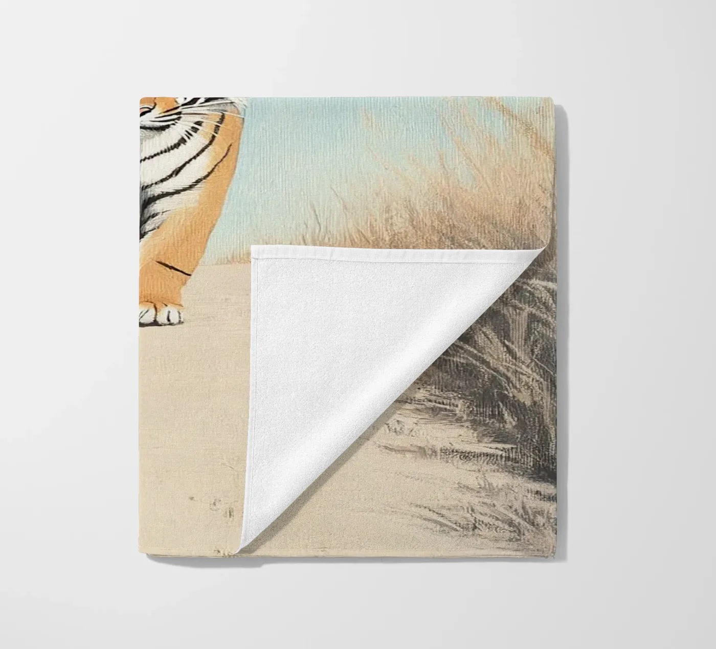 Tijger strandhanddoek van Nikis Art Studio