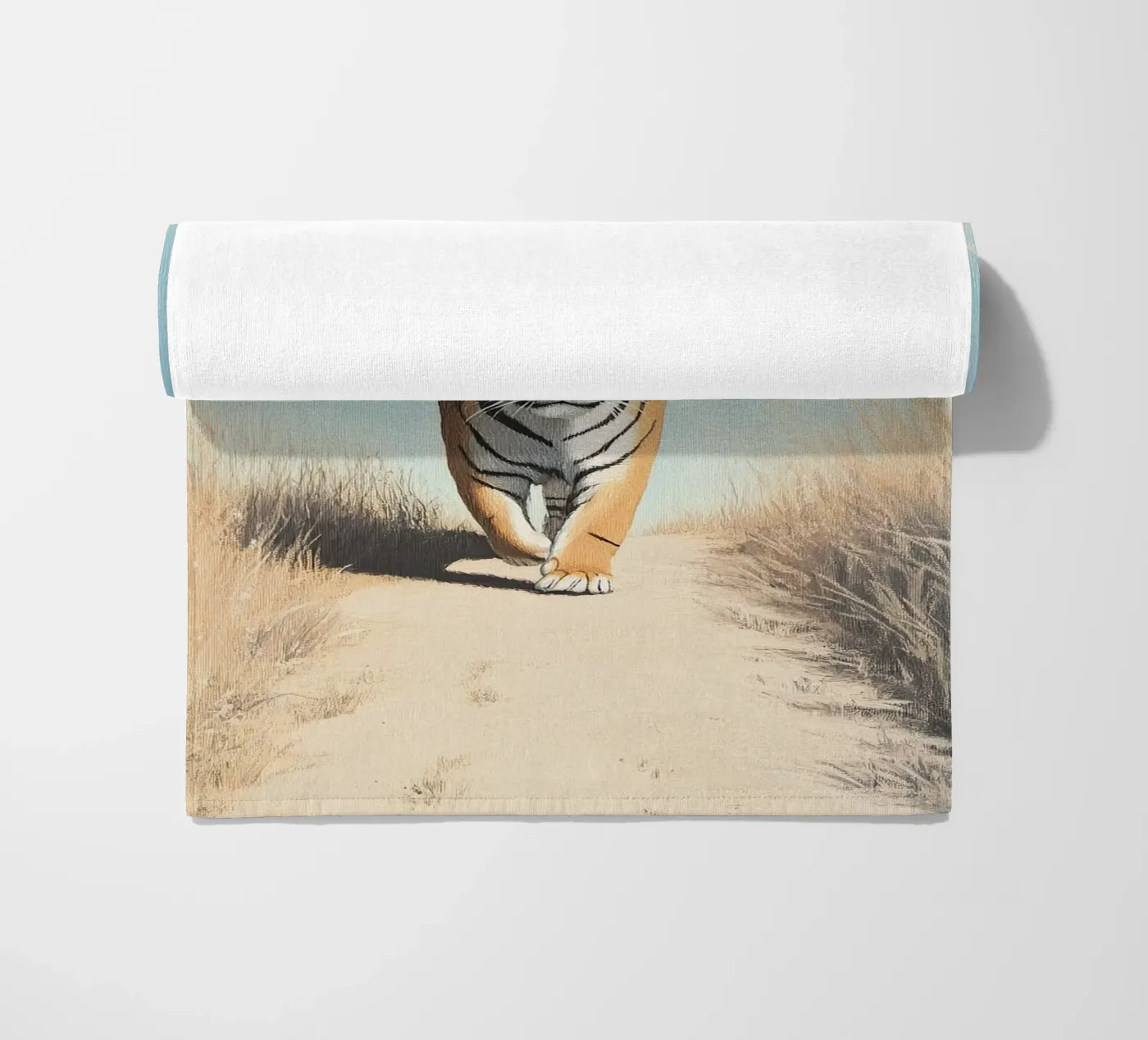 Tijger strandhanddoek van Nikis Art Studio
