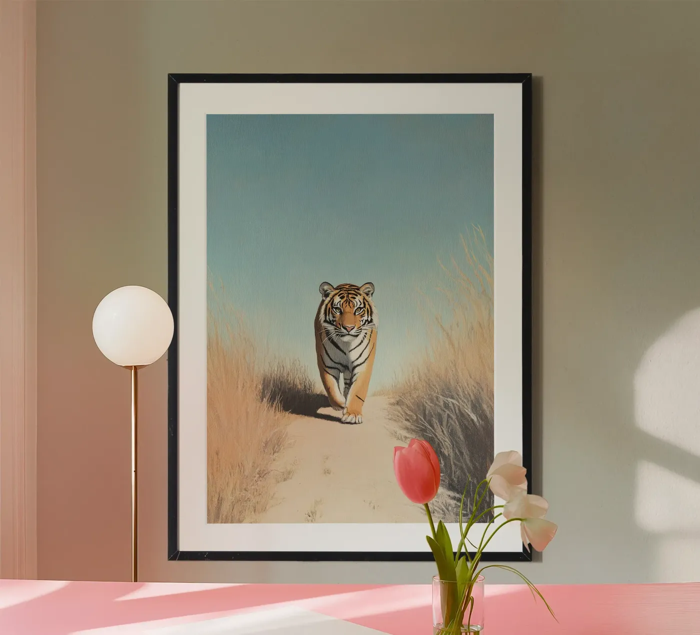 Tiger poster van Nikis Art Studio
