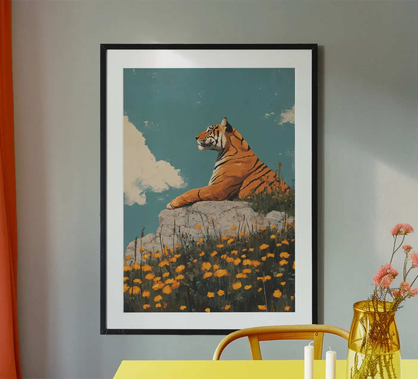 Tijger poster van Nikis Art Studio