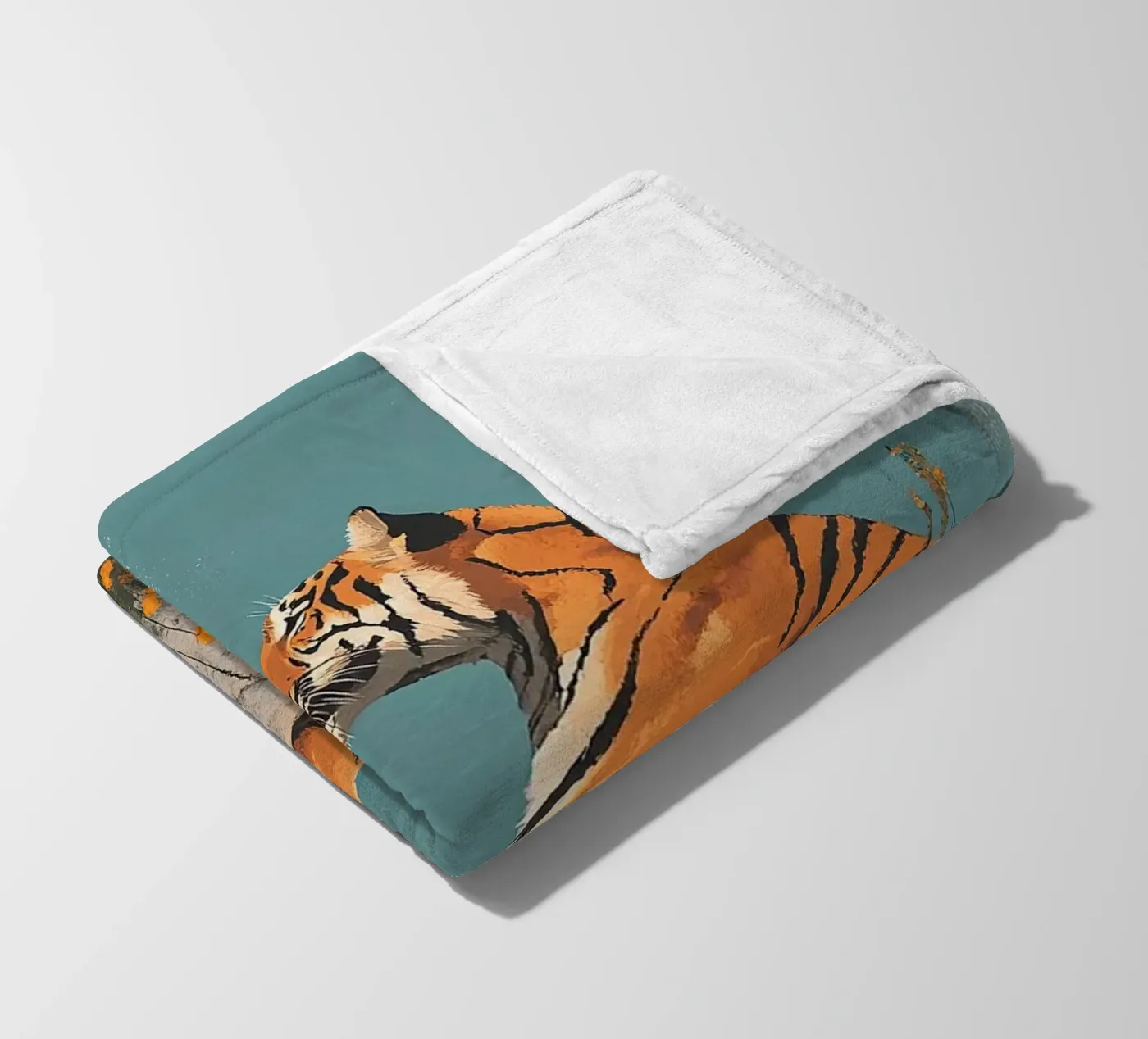 Tiger Fleecedecke von Nikis Art Studio