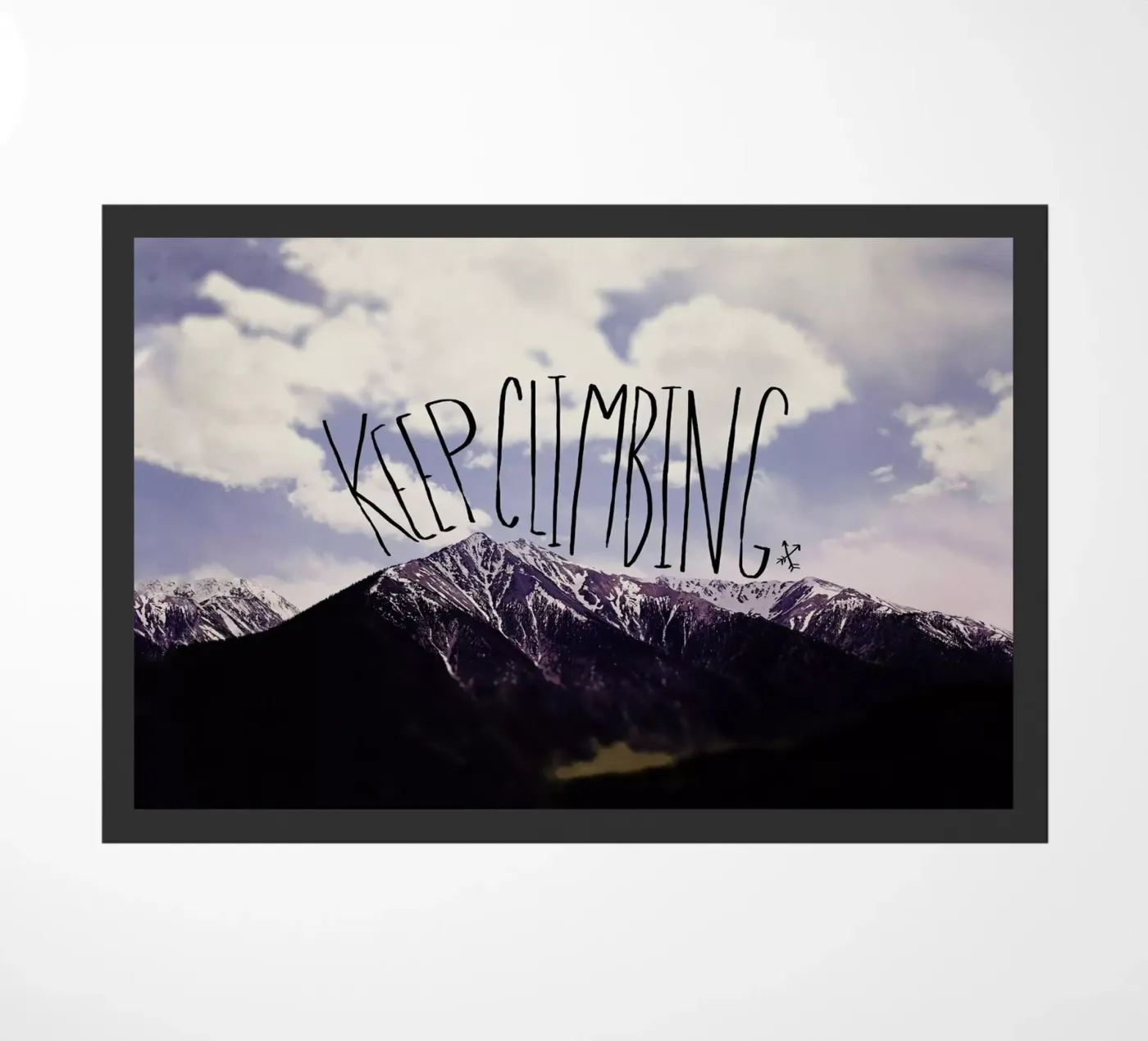 Keep climbing doormat by Leah Flores