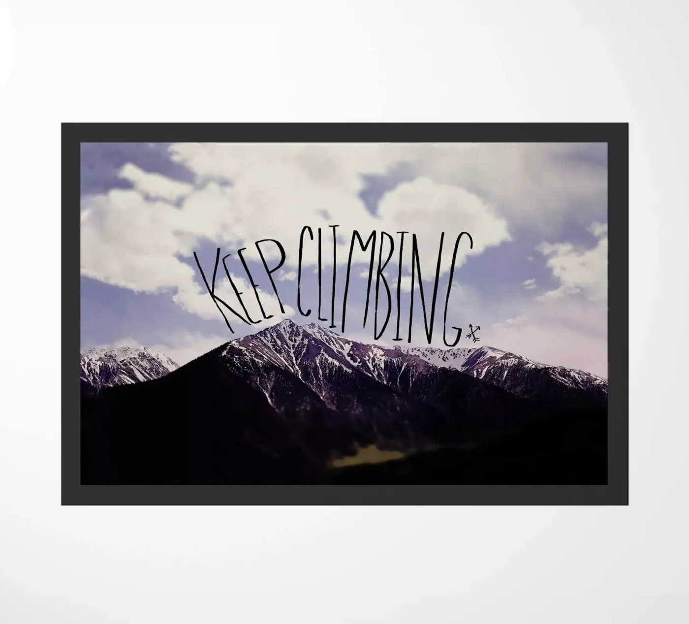 Keep climbing doormat by Leah Flores