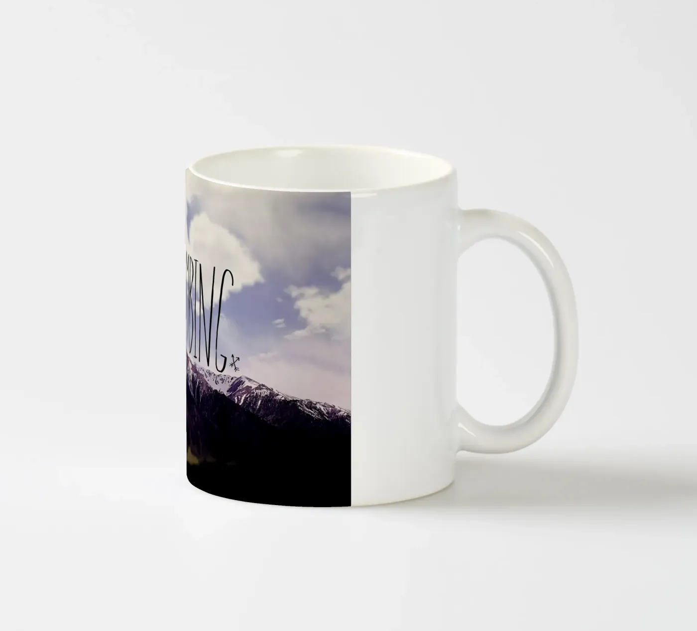 Keep climbing ceramic mug by Leah Flores