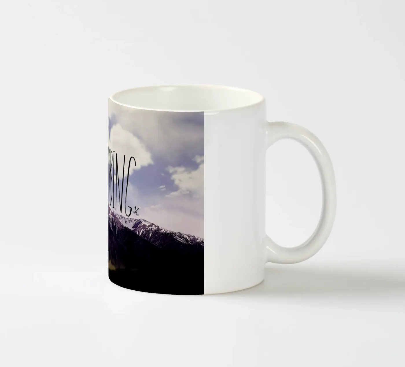 Keep climbing ceramic mug by Leah Flores