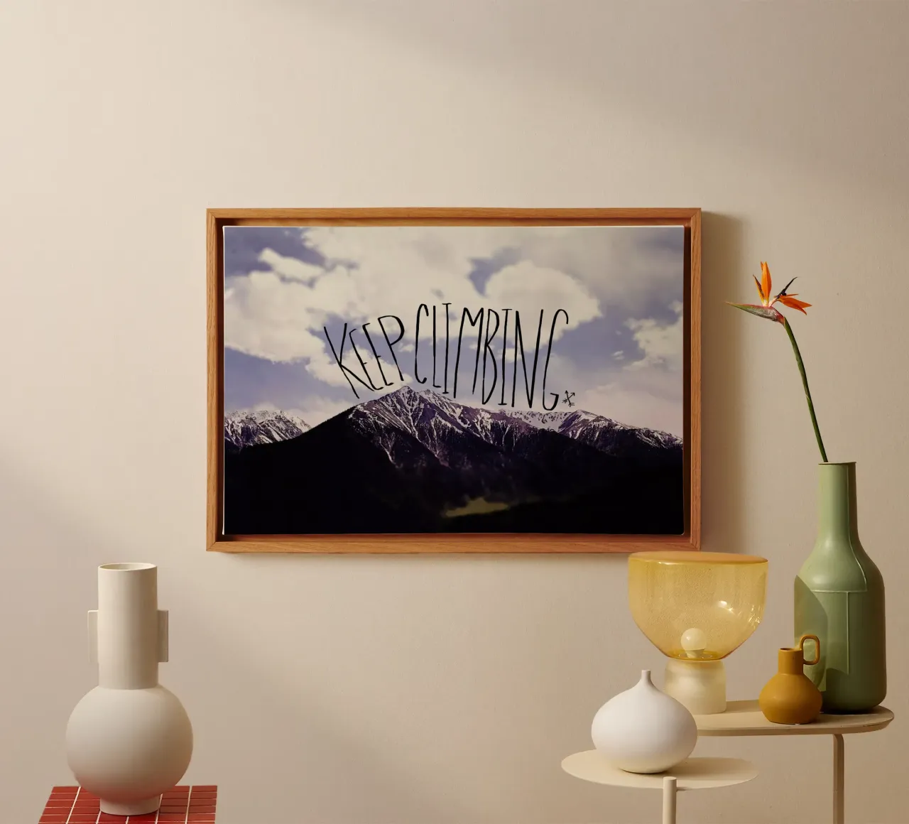 Keep climbing canvas van Leah Flores