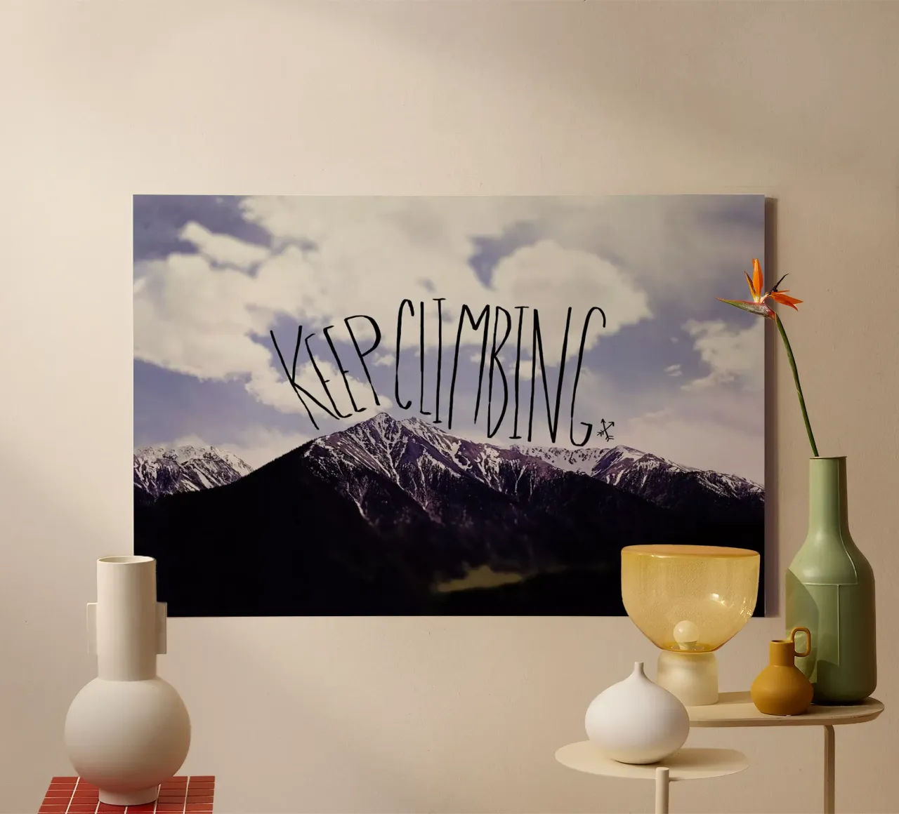 Keep climbing canvas van Leah Flores