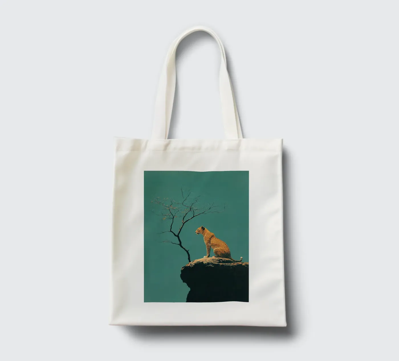 Leopard borsa in juta da Nikis Art Studio