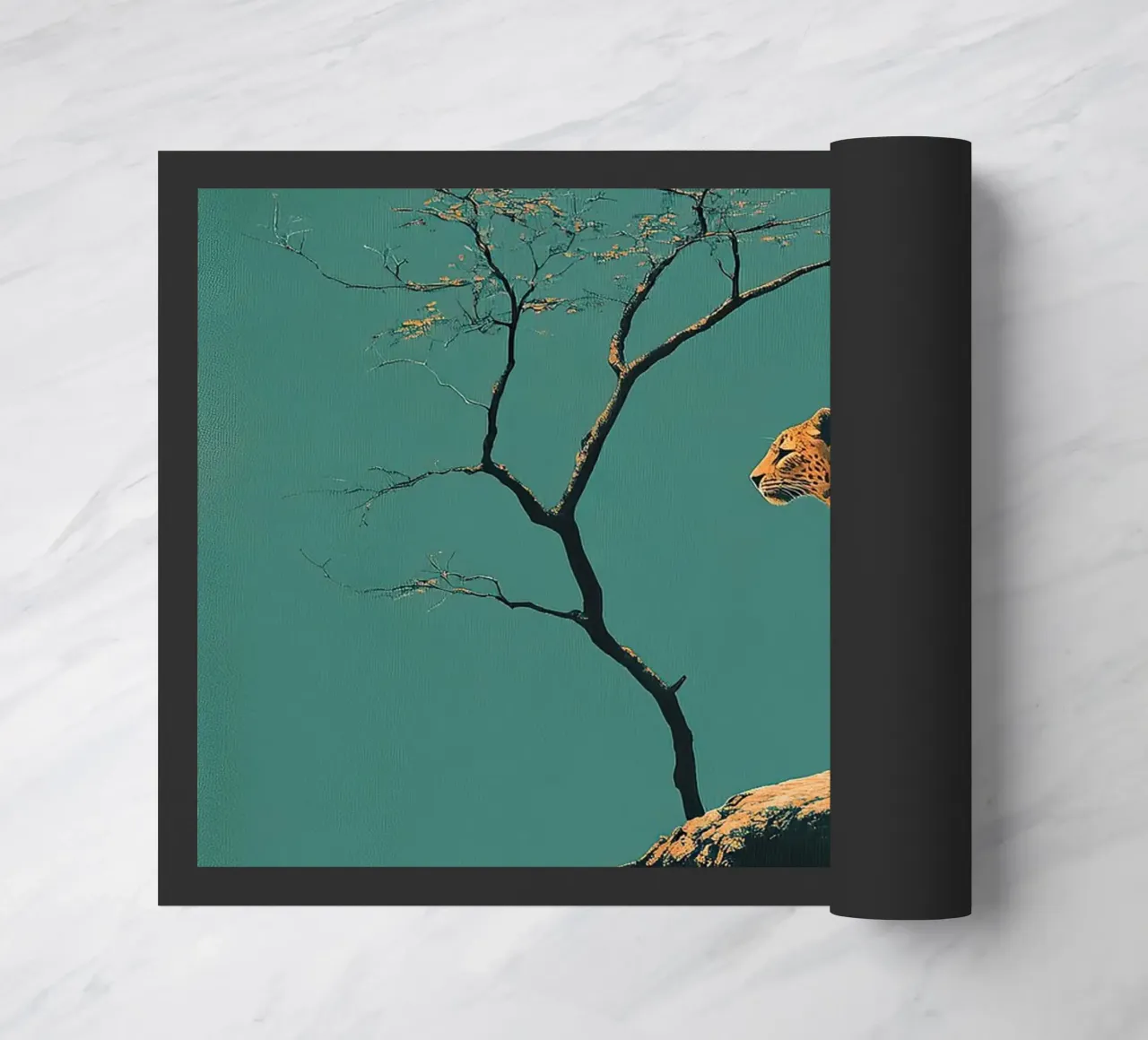 Leopard Fußmatte von Nikis Art Studio