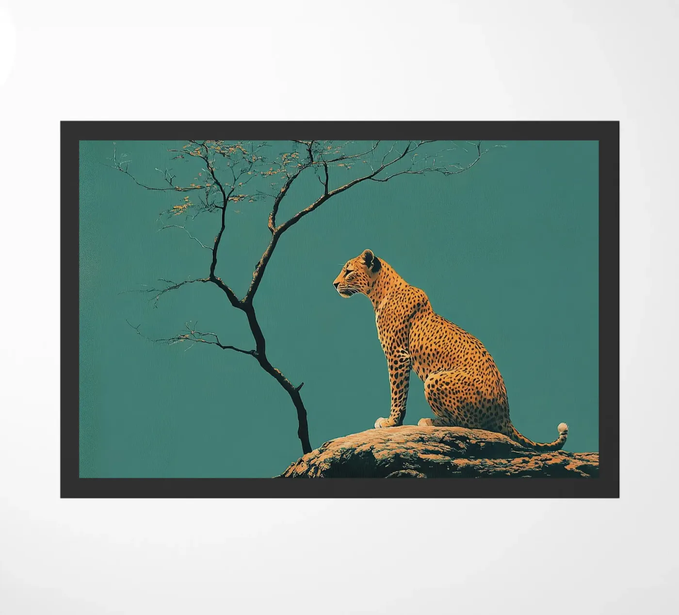 Leopard Fußmatte von Nikis Art Studio