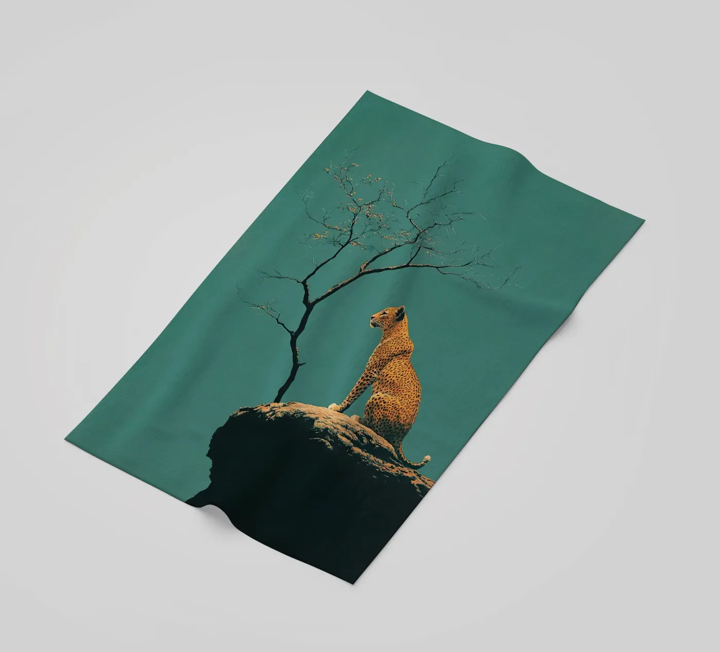 Leopard strandhanddoek van Nikis Art Studio
