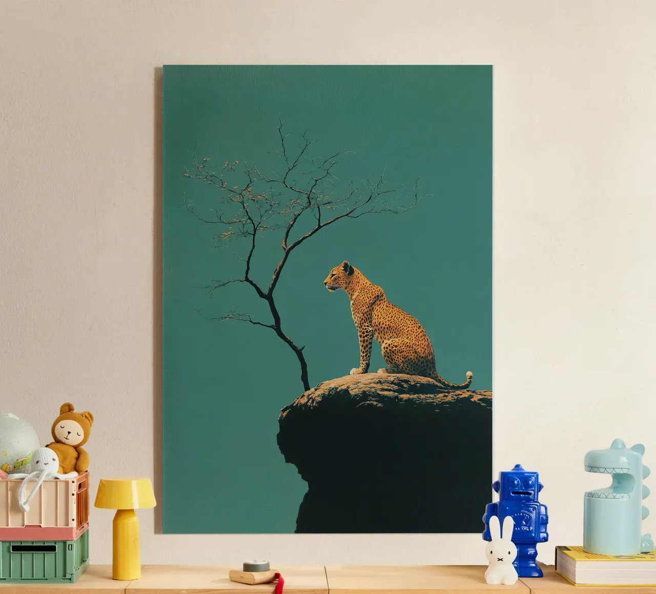 Leopard acryl van Nikis Art Studio