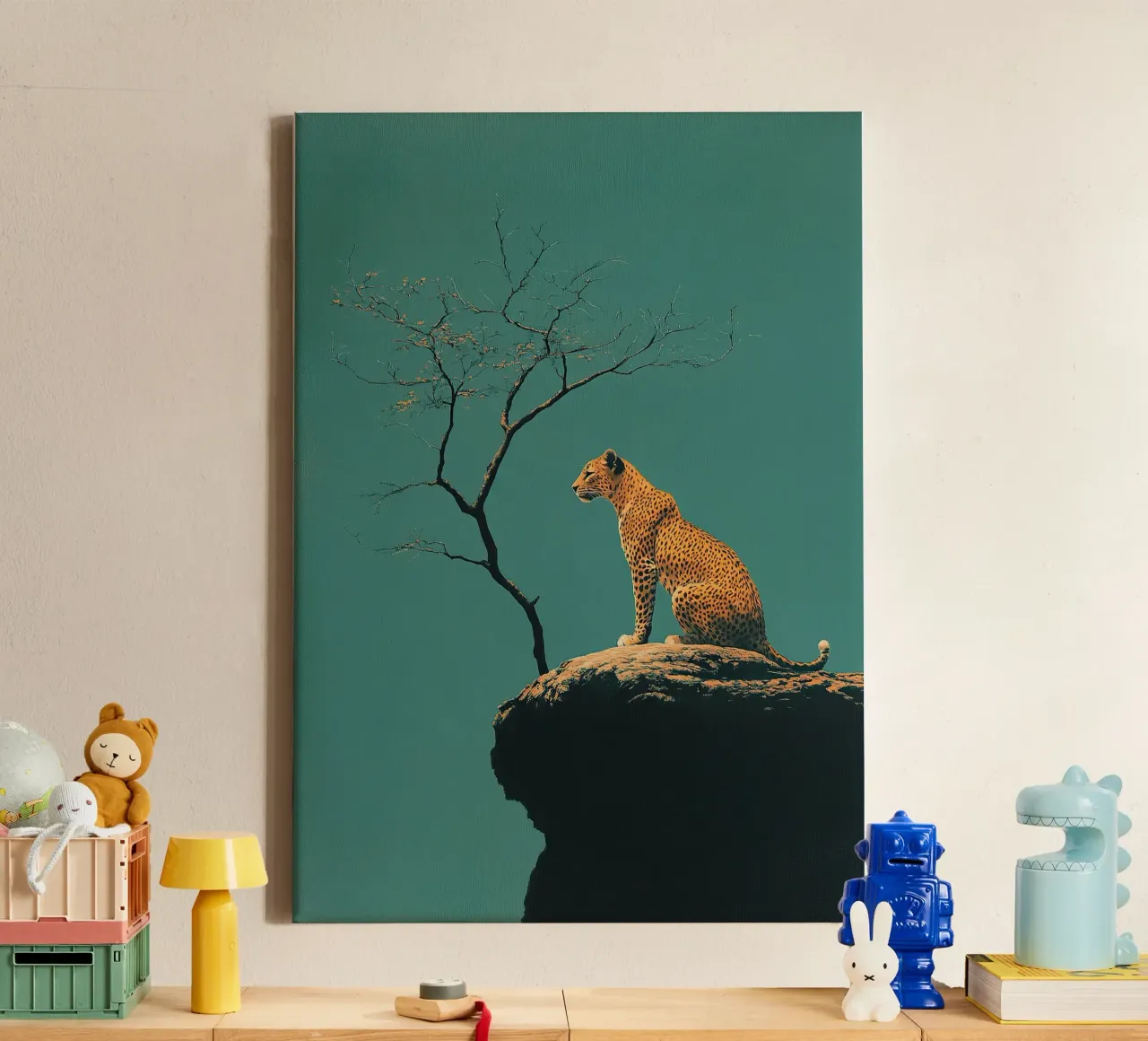 Leopard canvas van Nikis Art Studio