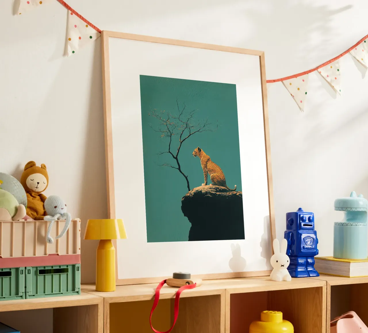 Leopard poster van Nikis Art Studio