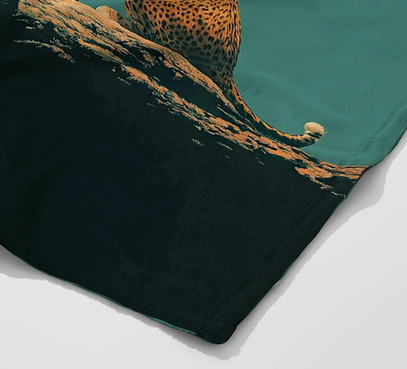 Leopard fleece blanket by Nikis Art Studio