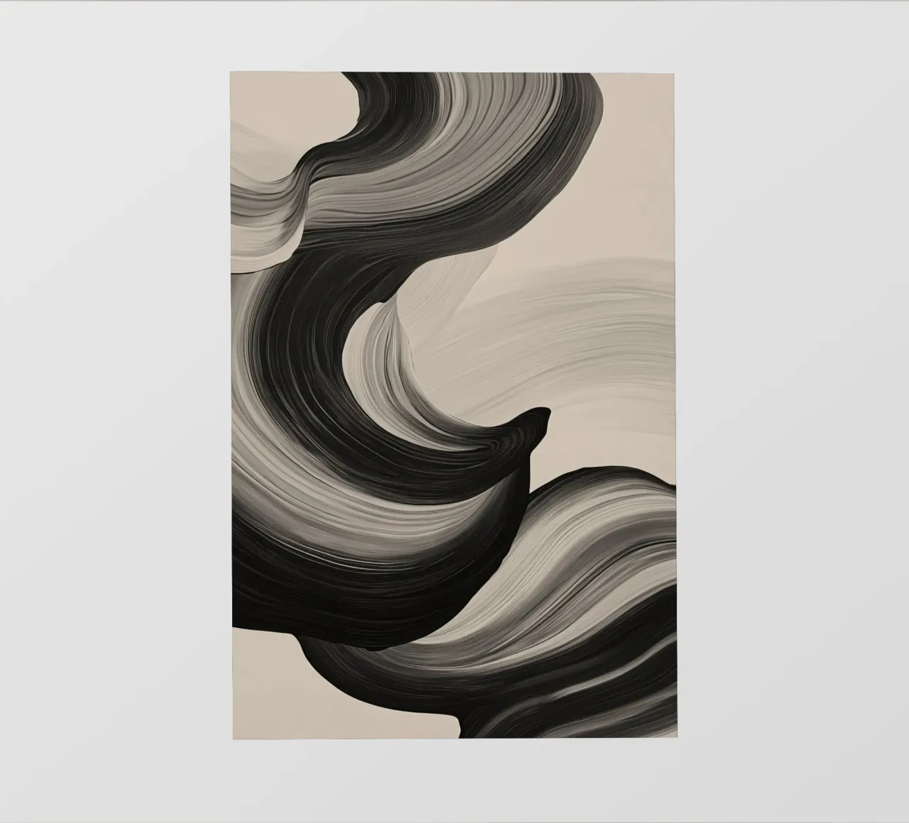 Arte monocromatica a vortice pellicola backlit da Melloi Art Print