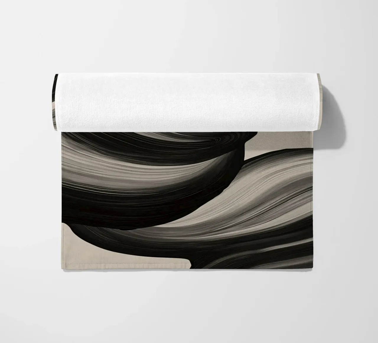 Arte monocromatica a vortice telo mare da Melloi Art Print