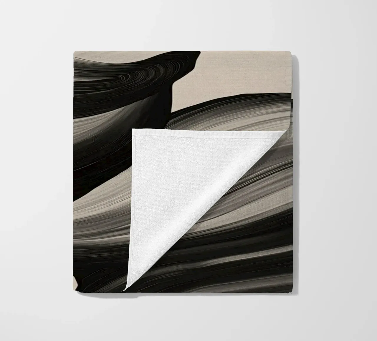 Arte monocromatica a vortice telo mare da Melloi Art Print