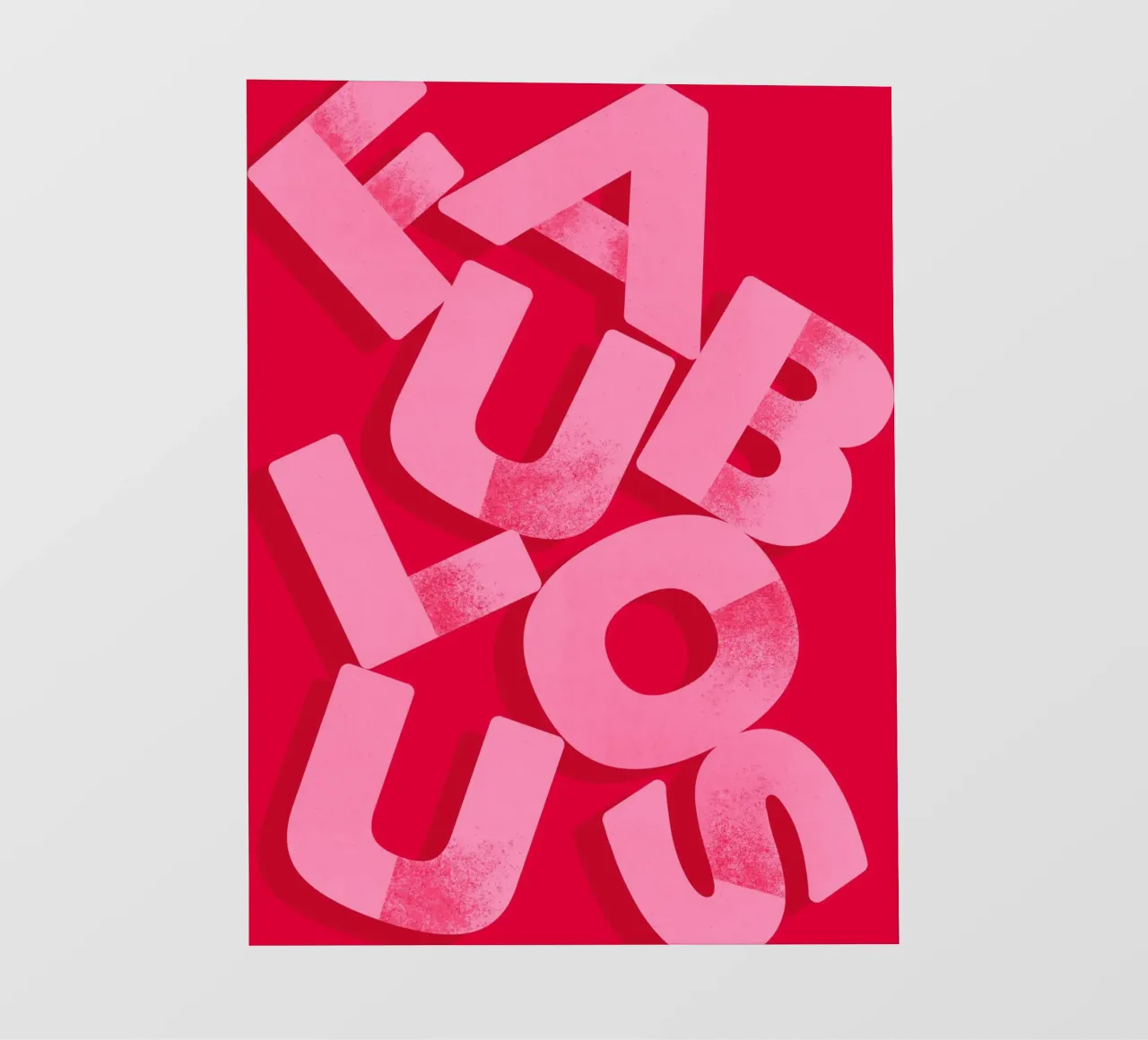 Fabulous Pink Typography on Red Background pvc cover by showmemars