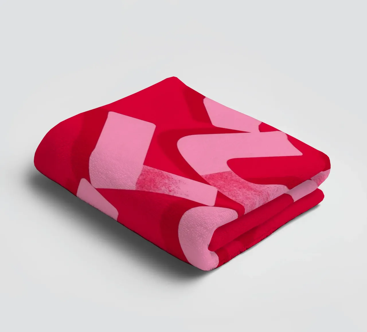 Fabelhafte rosa Typografie auf rotem Hintergrund Handtuch von showmemars