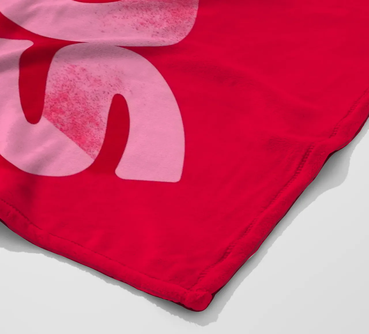 Fabulous Pink Typography on Red Background fleece blanket by showmemars
