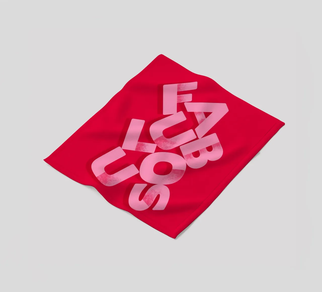 Fabulous Pink Typography on Red Background fleece blanket by showmemars